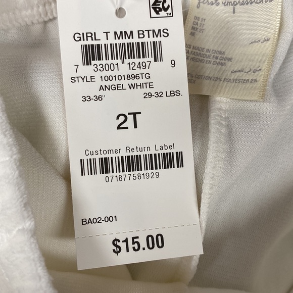 First Impressions Girl's Striped Heart Top & Soft Pull-On Pants NWT - Picture 9 of 11